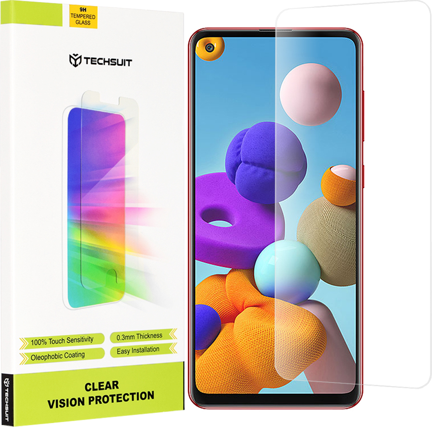 Ochranné sklo Techsuit Clear Vision Glass pre Samsung Galaxy A21s - transparentné
