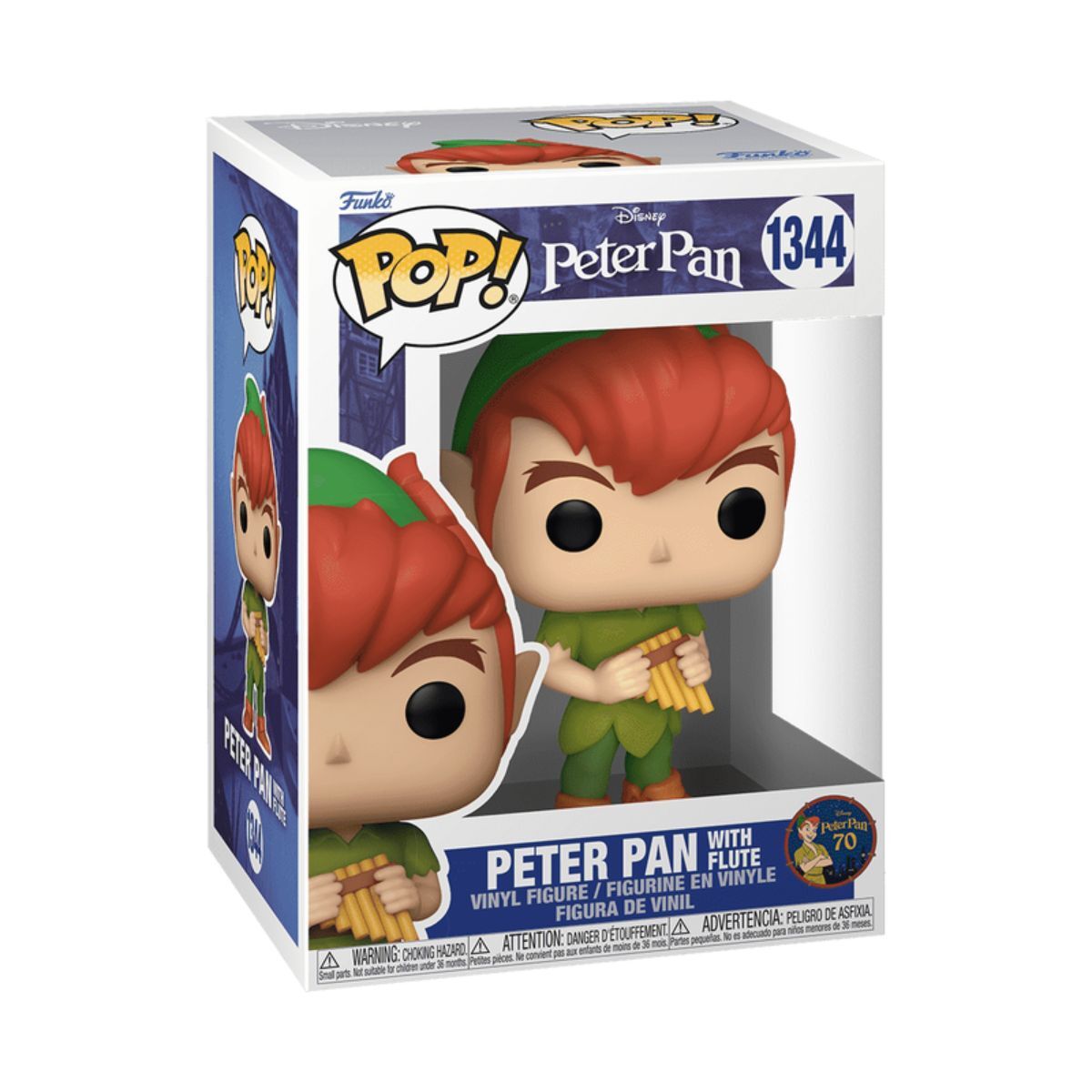 Disney Peter Pan - Peter Pan With Flute 70th 1344 - Funko Pop! Vinyl Figur 122