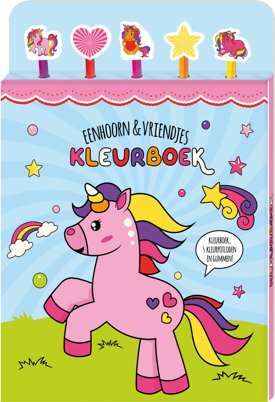 NoBrand Malbuch mit Buntstiften - Einhornfreunde