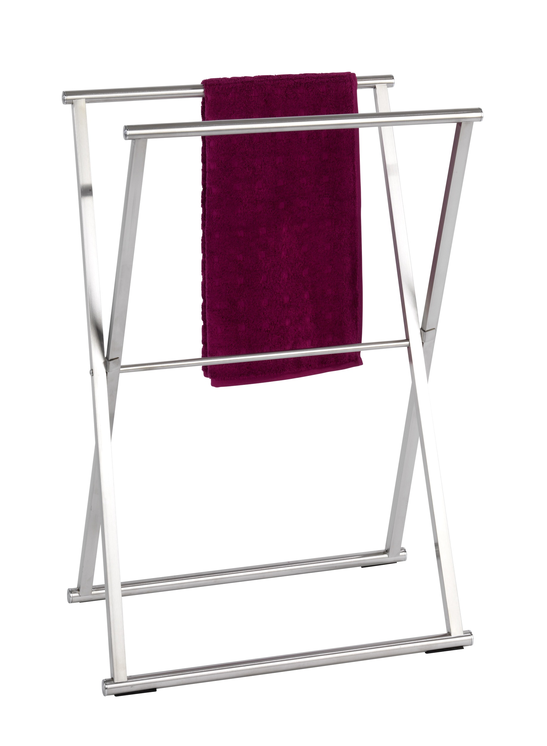 WENKO Porte-Serviettes Cosenza 4 Bras - Demi-Pied Chromé Élégant Pour Salle De Bain