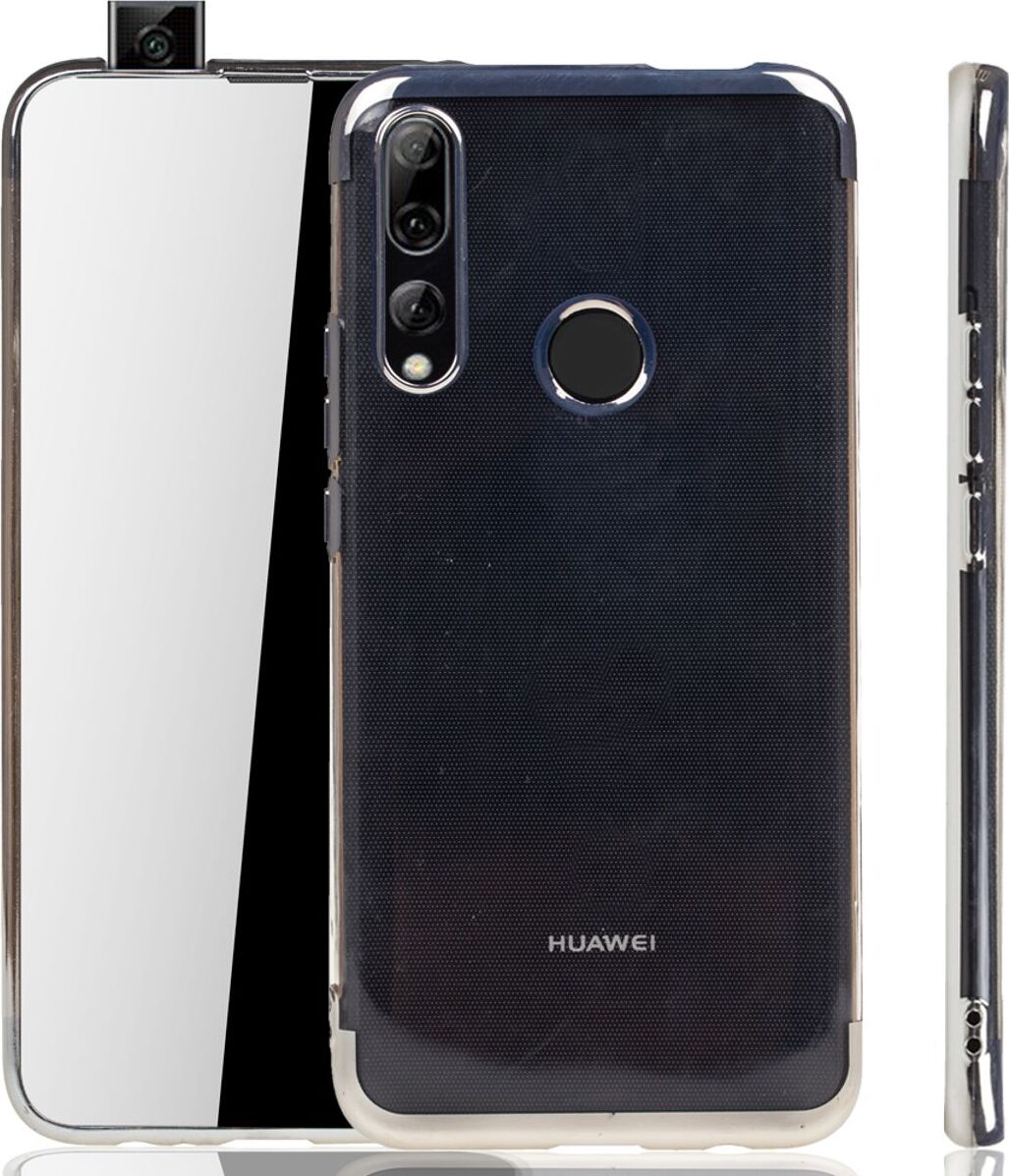 Puzdro na mobilný telefón pre Huawei Y9 2019 Silver - Clear - TPU Silikónové puzdro Zadný kryt Ochranný kryt v transparentnej striebornej farbe