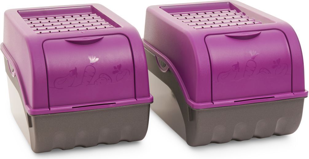 Novaliv Gemüseboxen Kartoffelboxen Vorratsbehälter 3,5l bis 9l (Lila, 2X 5l)