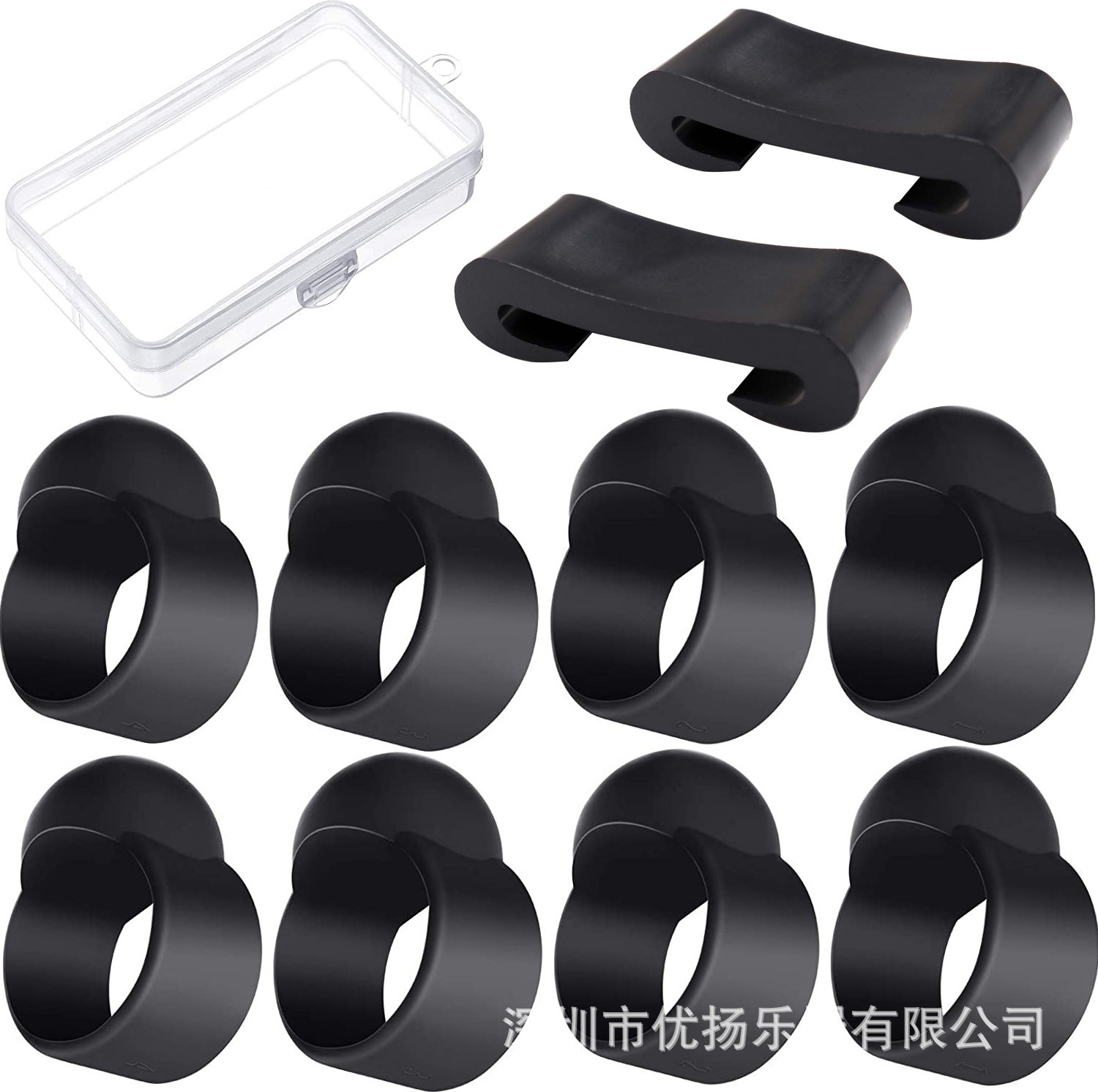 INF Tongue Drum Fingerpicks Set mit Schlägelhalter - 8 Fingerpicks & 2 Schlägelhalter 369283