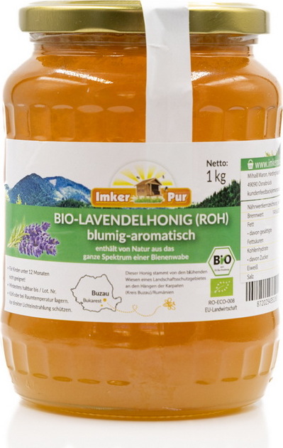 Lavendelhonig (roh) von ImkerPur, 1 kg