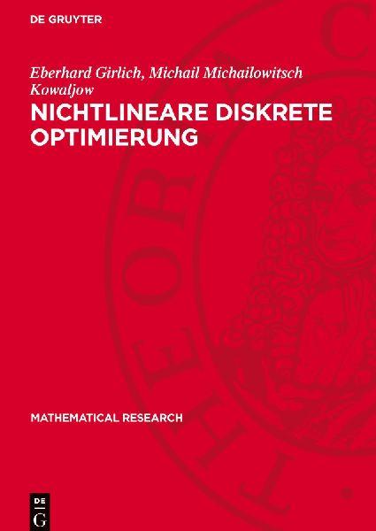 De Gruyter Nichtlineare diskrete Optimierung