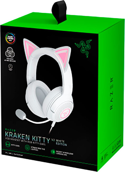 RAZER Razer Kraken Kitty V2 BT Headset Bezdrôtová herná náhlavná súprava s Bluetooth White