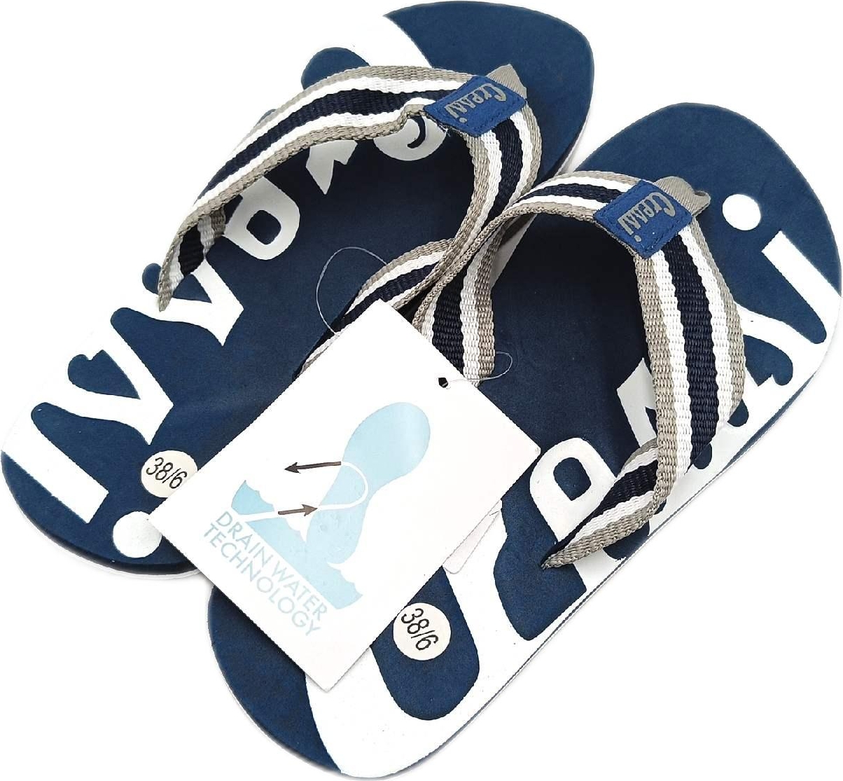 Cressi Flip Flops Strand Pool Blau 38 Wassersport Sommer Herren EVB957538