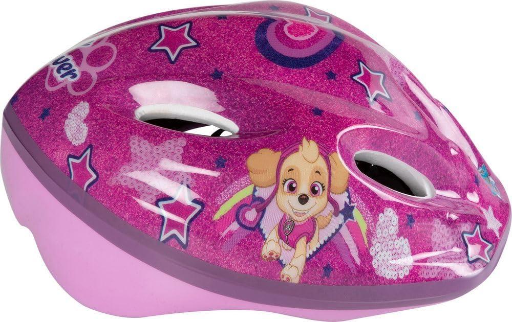 TataWay - Mädchen Fahrradhelm | Paw Patrol Grafik Clipverschluss Anpassbare Schnürsenkel, Fuchsia, 52-56 cm, Kunststoff