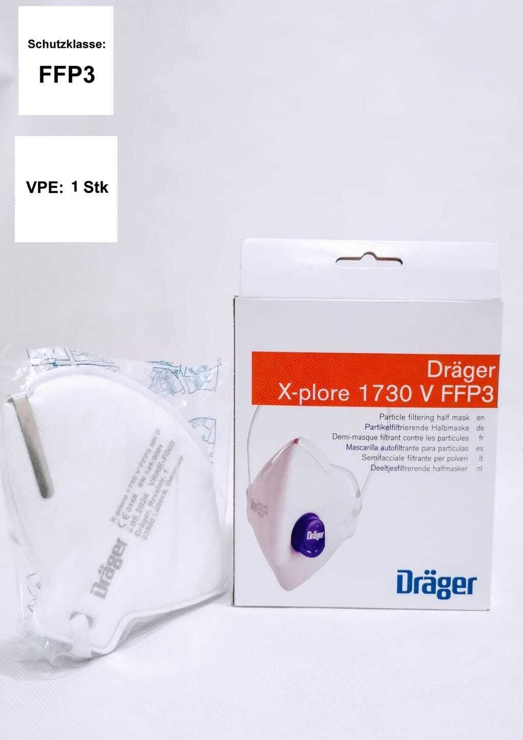 Dräger Filtrierende Halbmaske X-Plore 1730 V FFP3 NR D, 3951088