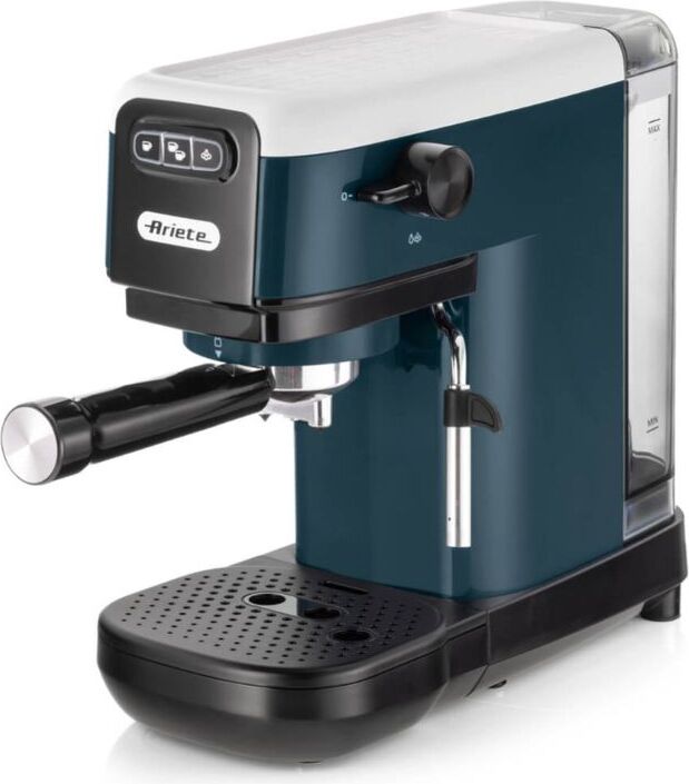 Ariete 1399 Espresso kávovar Snow White, Na prášok a ESE kapsule, 1300 W, objem 1,1 l, tlak 15 barov, filter 1, 2 šálky a ESE kapsule, Cappuccino, biely