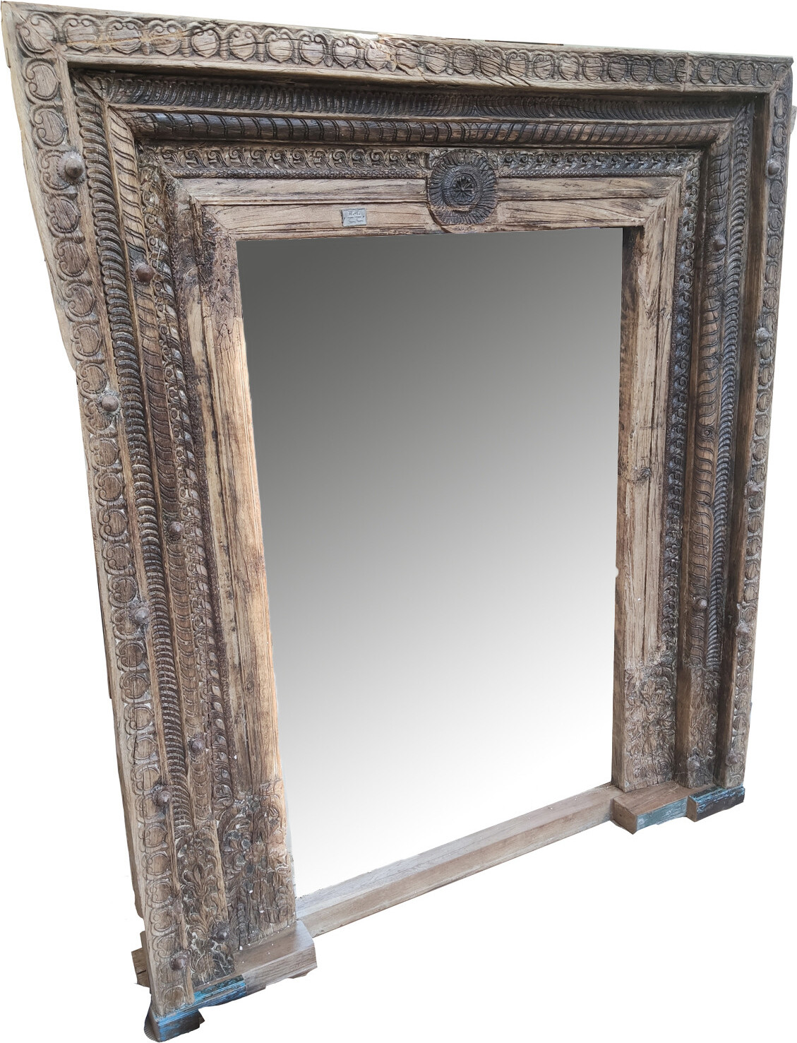 Marrakesch Orient & Mediterran Interior Orient Spiegel Standspiegel Antik 214cm Muster -32- | Großer Marokkanischer Flurspiegel | Holzrahmen orientalisch geschnitzt (Standspiegel Antik 214cm Muster -32-) zen-ziba-153