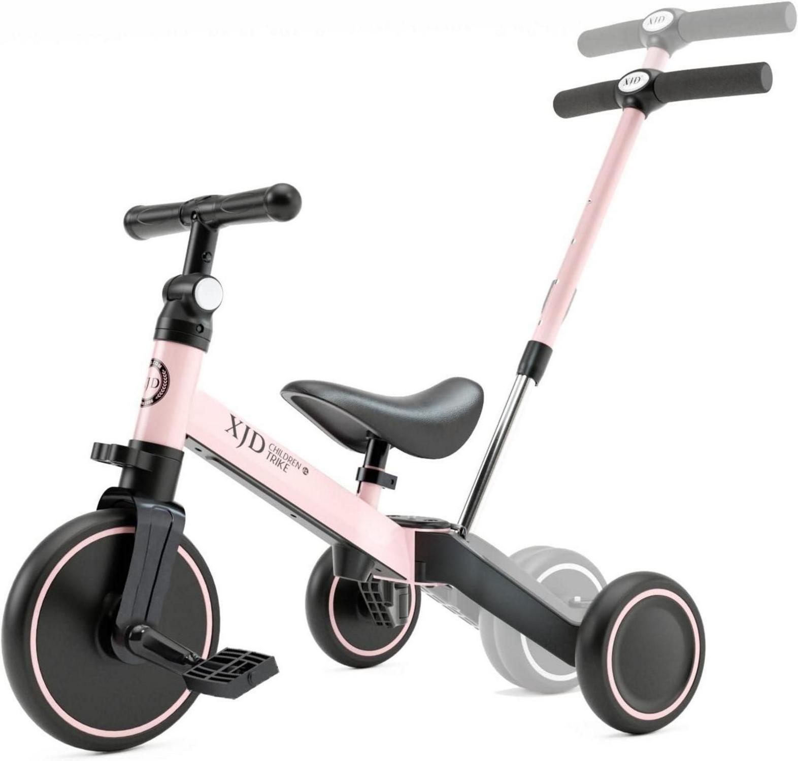 Sonstige XJD 4 in 1 Kinder Dreirad Laufrad mit Verstellbarem Sitz Rosa