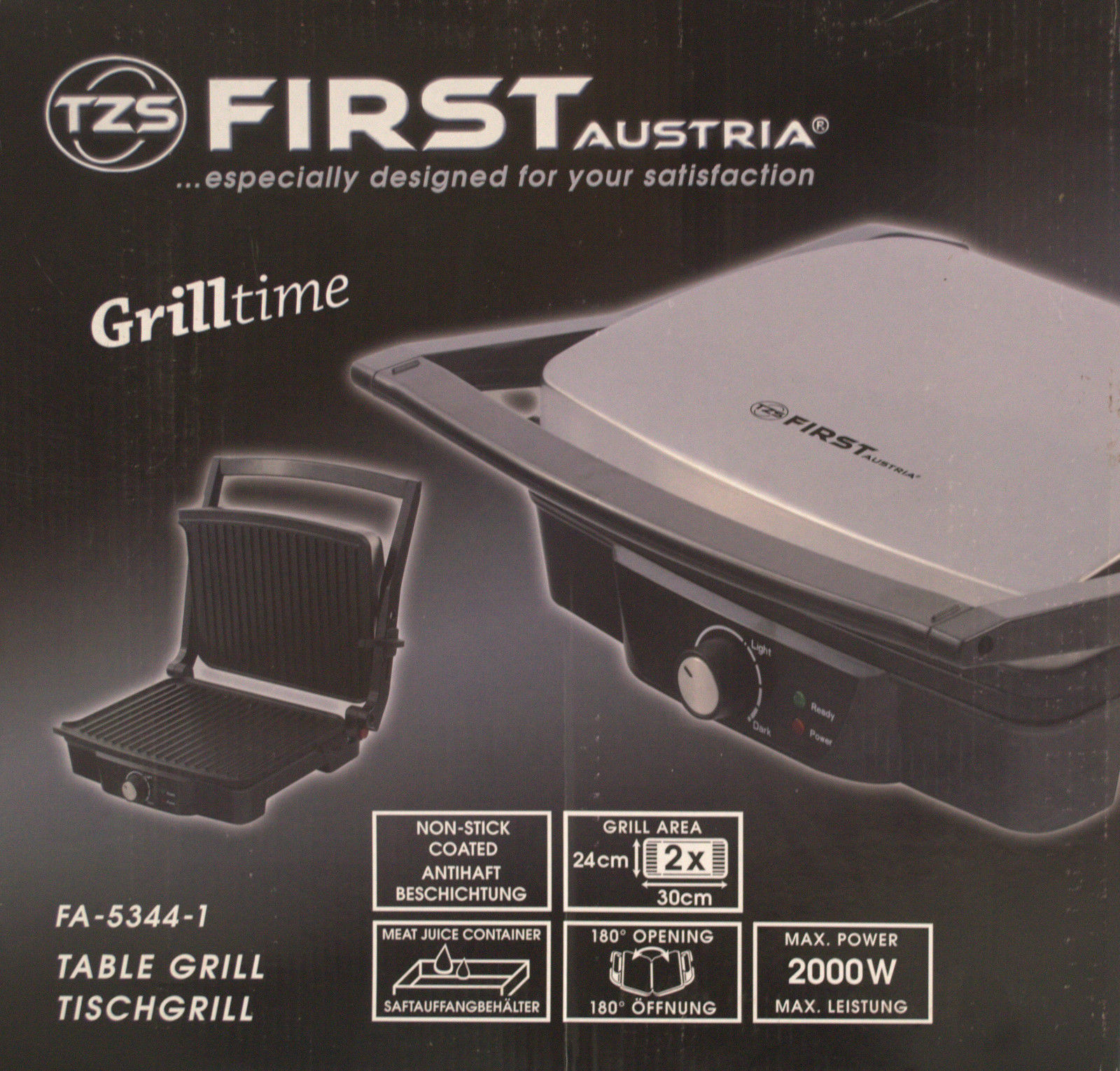 TZS First Austria - elektrický kontaktný gril stolný gril sendvičový gril