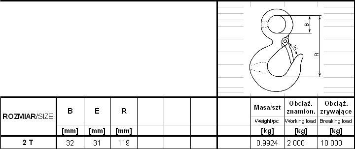 Haken Mit Auge Und Sicherheit 2000Kg Gm-Huz - Haken 2000A 3121