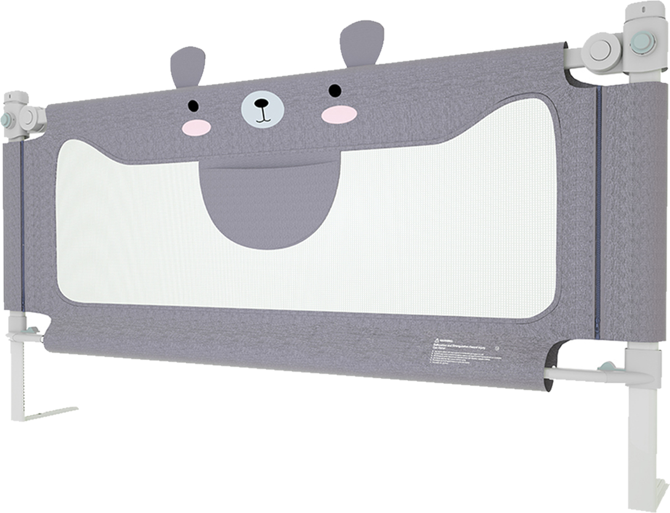 LARS360 Barrière De Lit Pour Enfant 150 Cm - Protection Anti-Chute Réglable En Hauteur Gris
