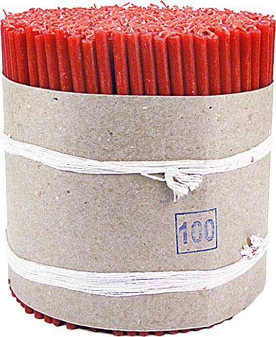 NKlaus 6 Kg (ca. 1500 St.) Rote Altarkerzen Kerzen Dünne Osterkerzen Länge 16cm 36253