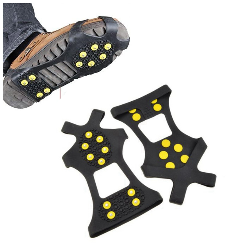 TIDEVAN Schuhspikes 1 Paar - 10 Stahlspitzen Für Eis & Schnee Rutschfest