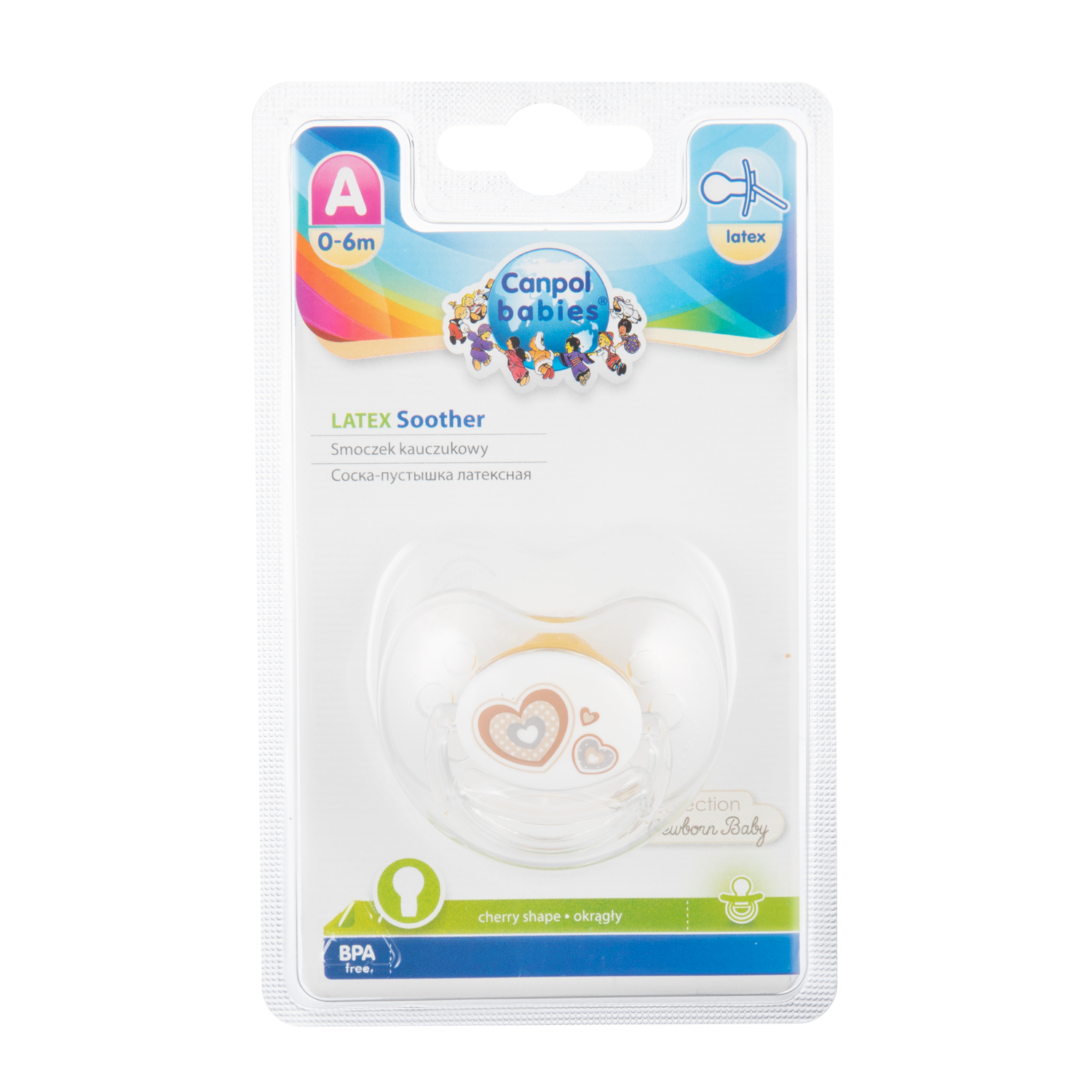 CANPOL BABIES Cumlík silikónový symetrický 6-18m Newborn Baby - béžová