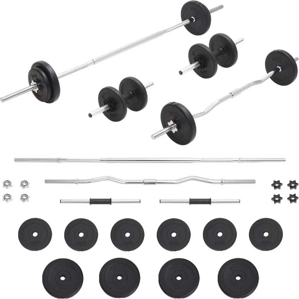 Trex Sport Langhantel Set 46 Kg Hantelset Mit Langhantelstange 150 Cm