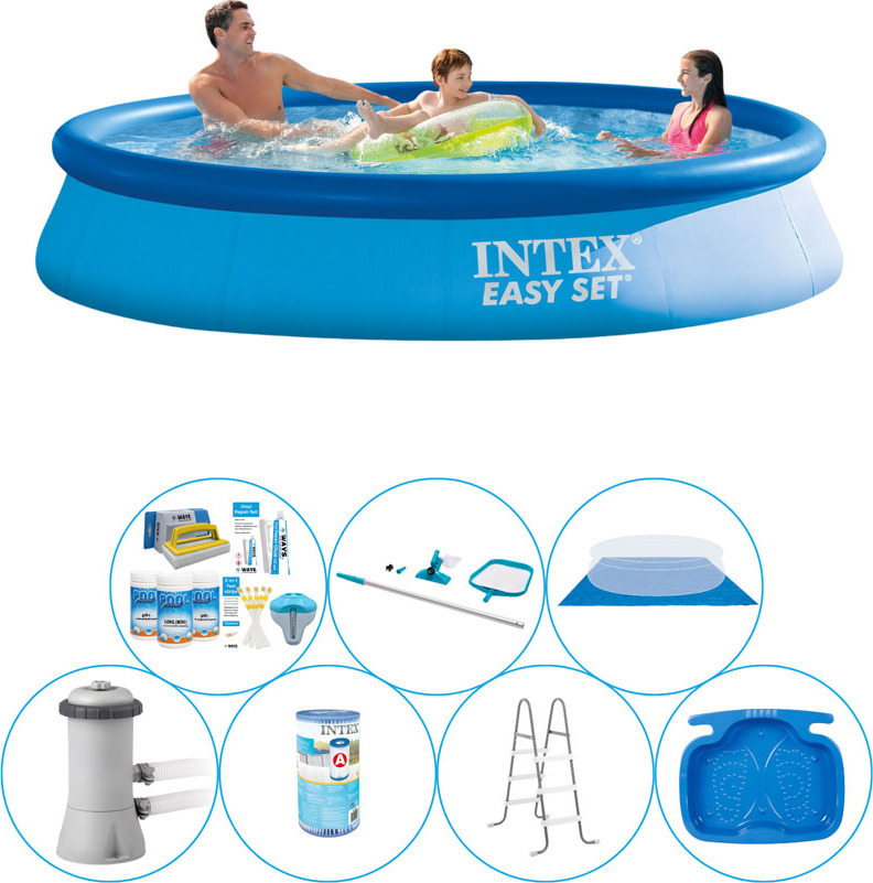 Bazénový set všetko v 1 - 8-členný - Intex Easy Set Rund 366x76 cm
