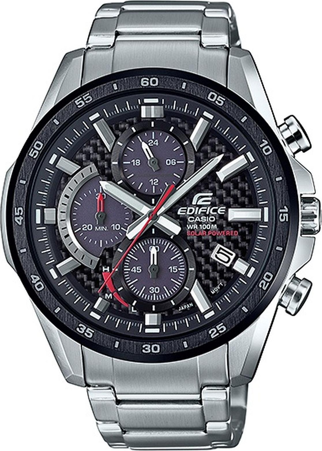 CASIO Edifice Pánske strieborné Casio-EQS-900DB-1AVUEF