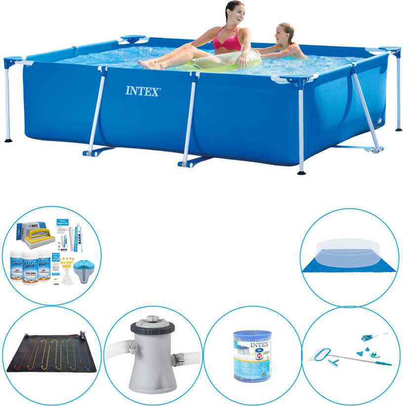 Intex Rámový bazén Rechteckig 220x150x60 cm - 7-členný - Bazénová súprava