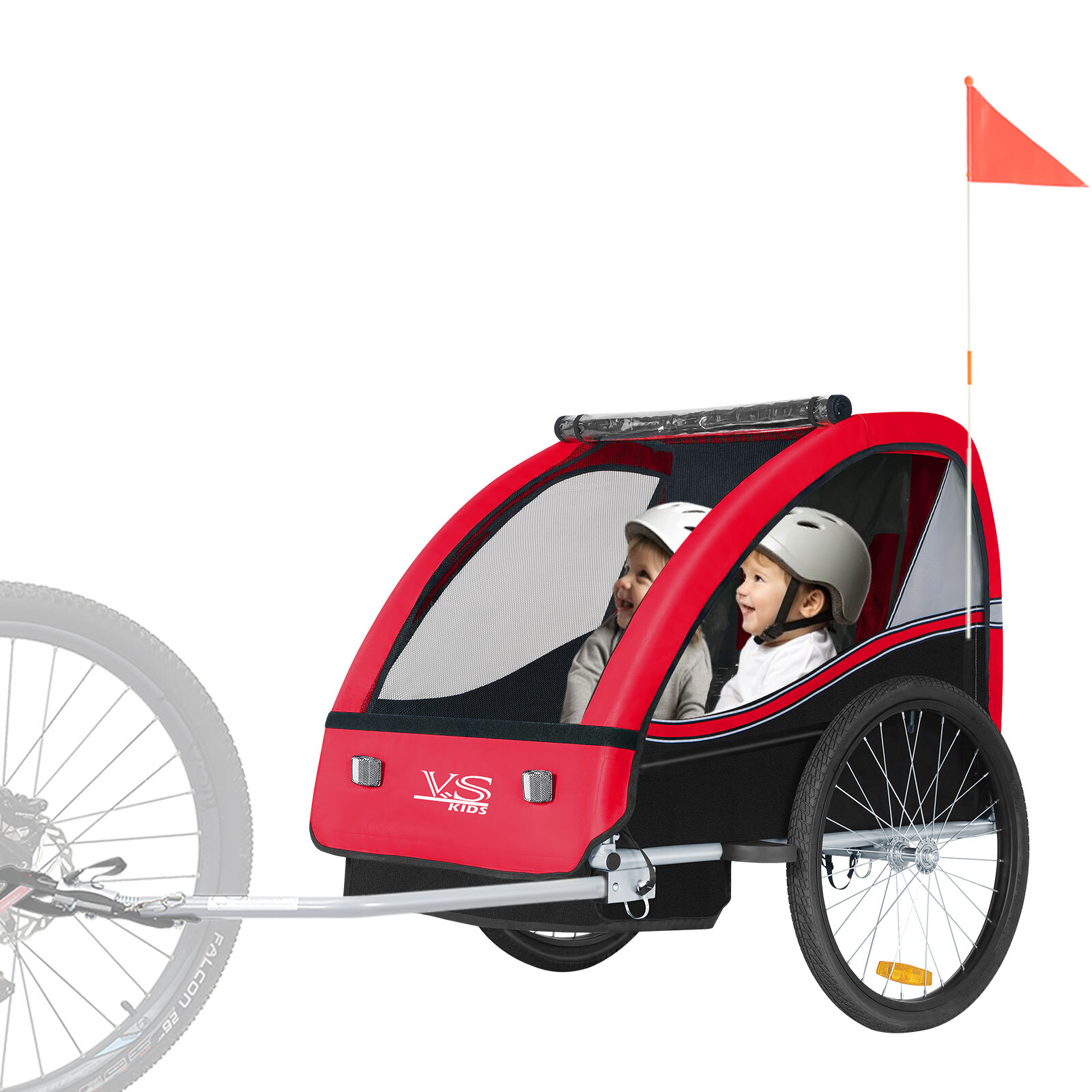 fahrradanhänger verschicken SPORTNOW 170 Liter Fahrrad Lastenanhänger mit Kupplung 51 cm Schnellspannend Luftreifen, Abdeckplane Transportanhänger bis 40 kg, La Laitière Marillen Sorbet Wetterschutz-Wandbox für Außengeräte Variante:Milch