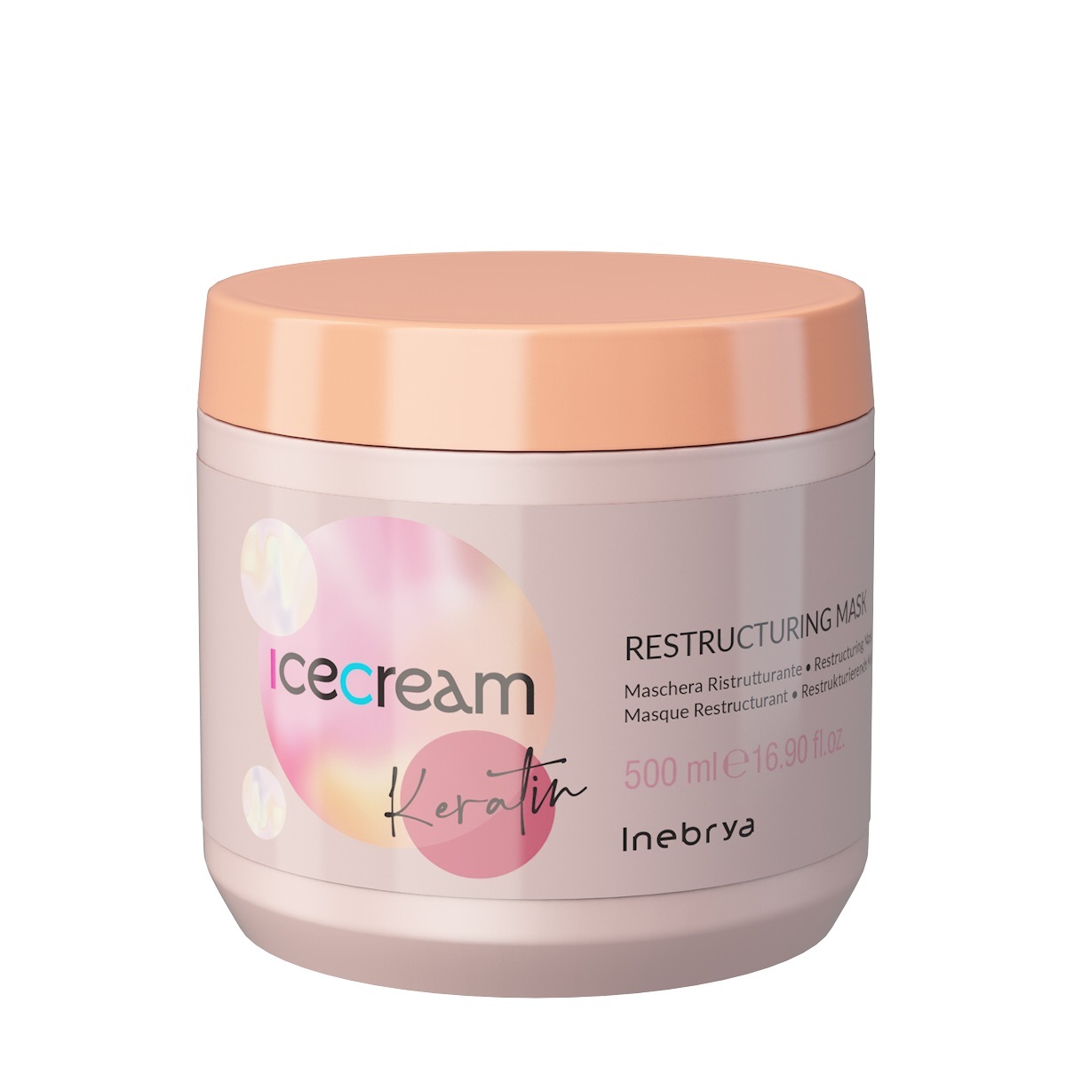 Inebrya Ice Cream Keratínová reštrukturalizačná maska pre vlasy, 500 ml