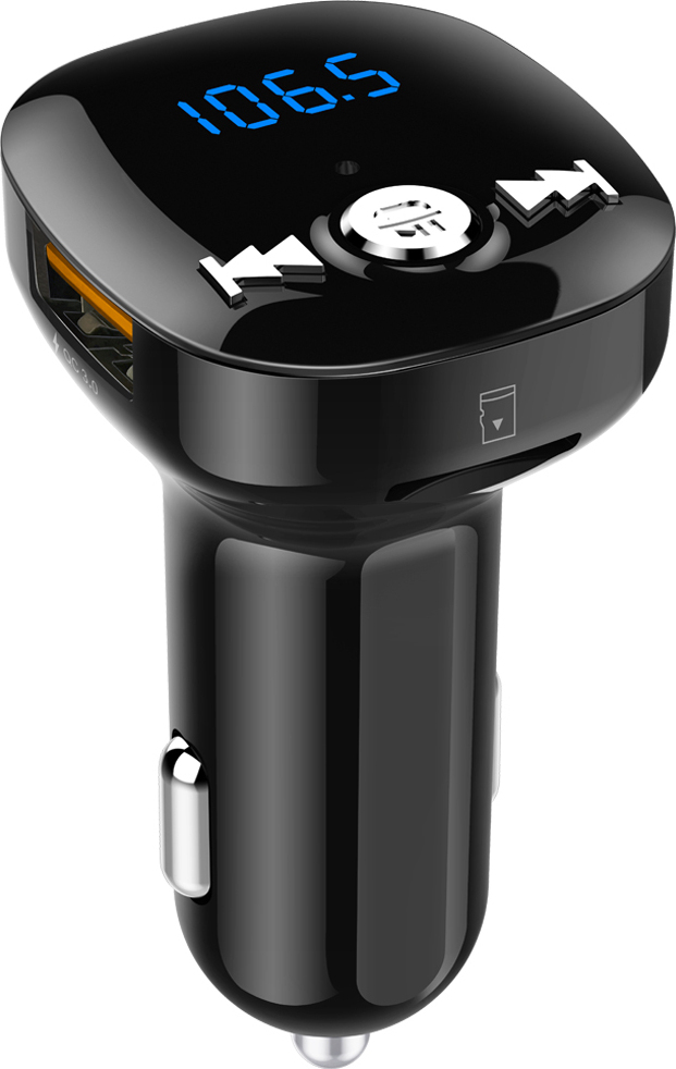 INF Vysielač FM do auta - Bluetooth adaptér s nabíjačkou do auta QC3.0