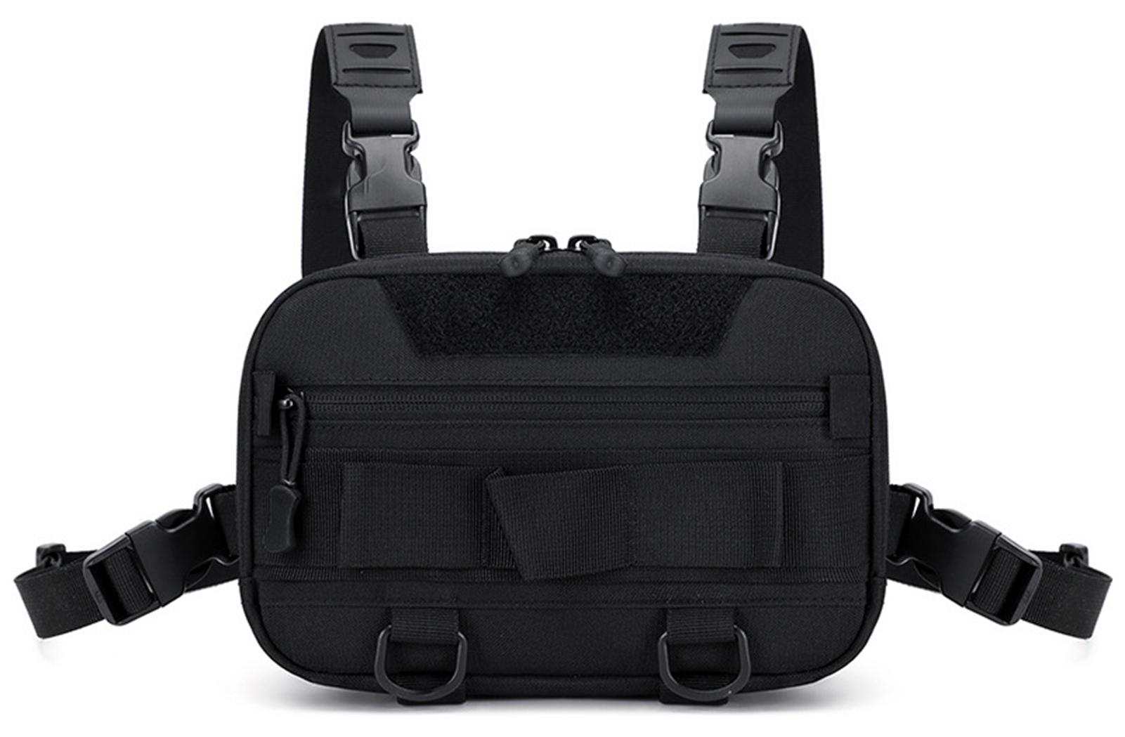 Lixada Kleiner Wanderrucksack f¹r Herren, gro?er Angelrucksack mit gro?er Kapazit?t, Brusttasche f¹r M?nner, reisefertiger Angelrucksack mit Rutenhalter