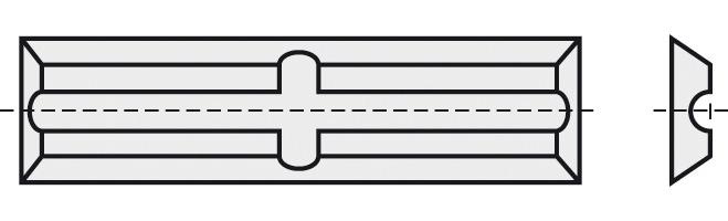 BRÜCK HW-WP 25 x 5,5 x 1,1 mm RN/QN HC05 mit 4 Schneidkanten | 83025005