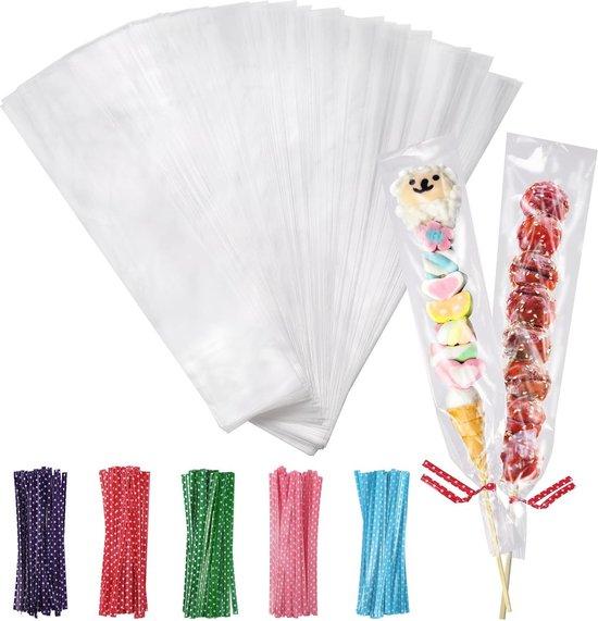 Famanu Cellophantüten 250 Stück - Durchsichtige Geschenk- und Treattüten für Süßigkeiten und Kekse SHSHOP