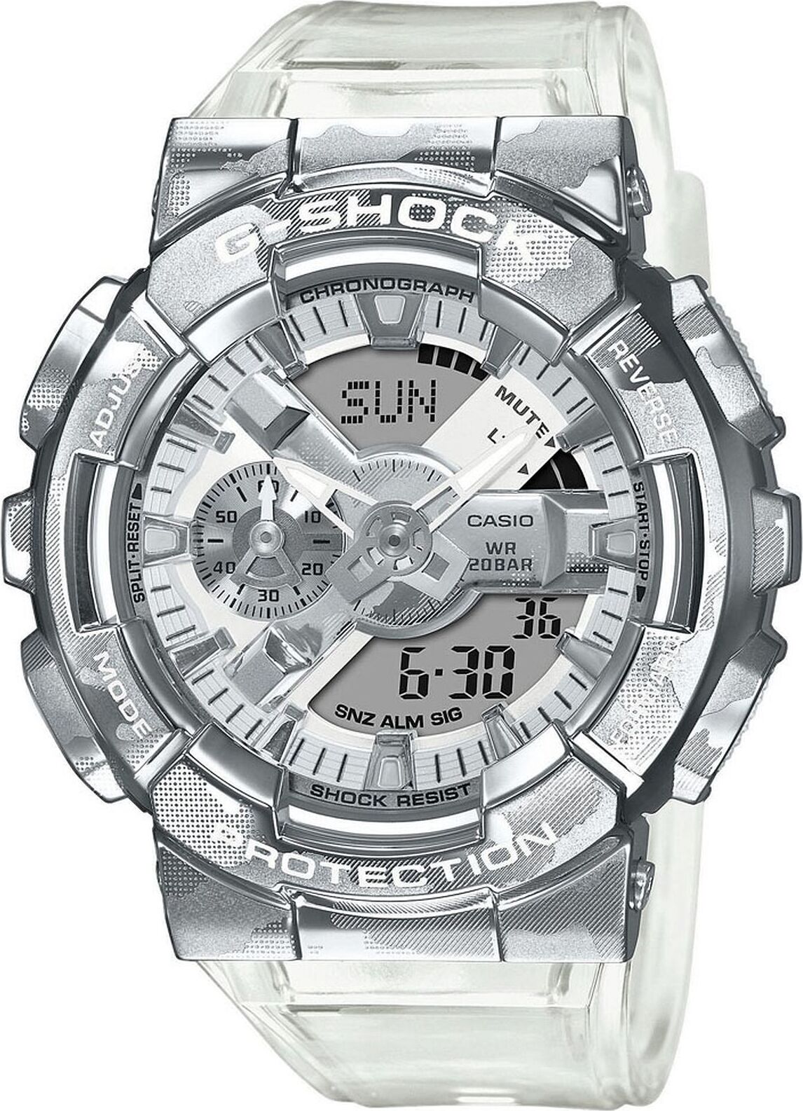 Casio GM-110SCM-1AER G-Shock Trending Pánske hodinky striebornej farby