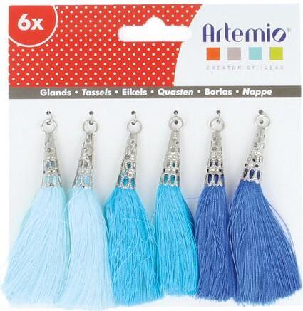 Artemio 6 blaue Quasten 3184