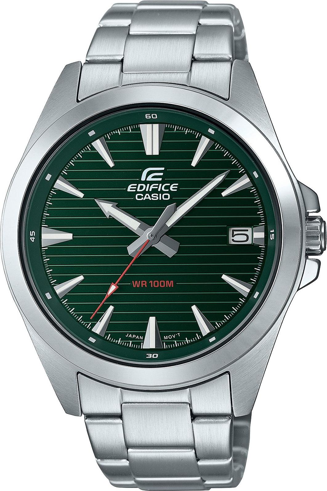 CASIO Edifice Pánske strieborné Casio-EFV-140D-3AVUEF