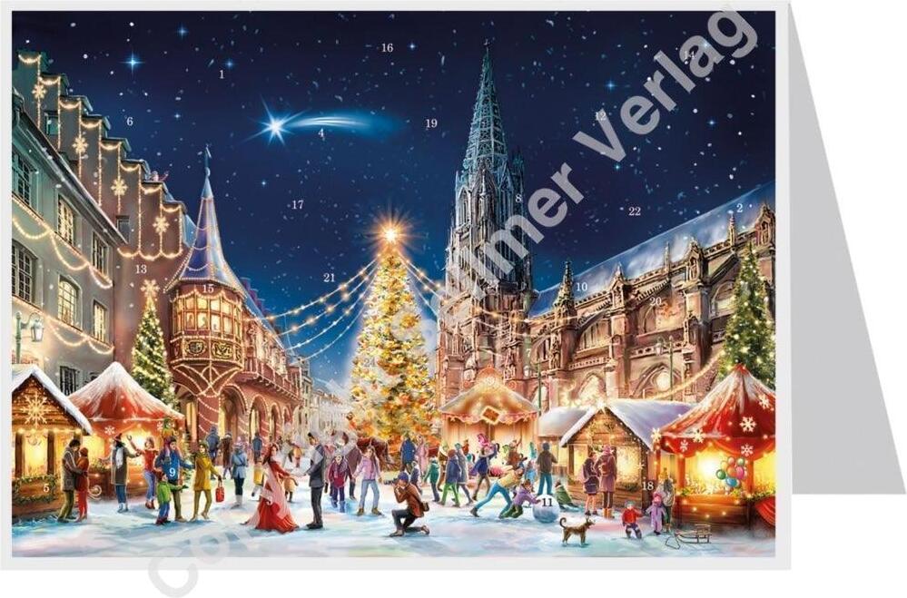 Pohľadnicový adventný kalendár Freiburg