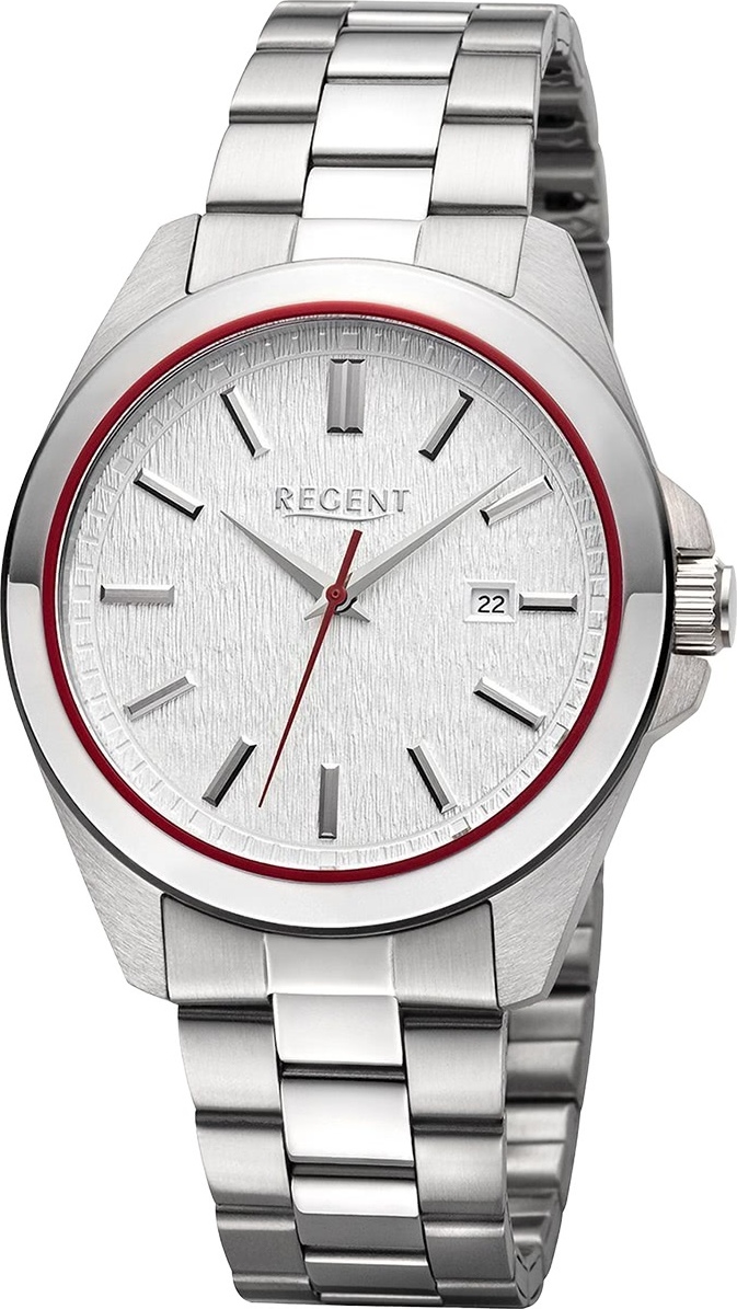 Regent 11150784 Pánske hodinky Quartz oceľ/strieborná farba