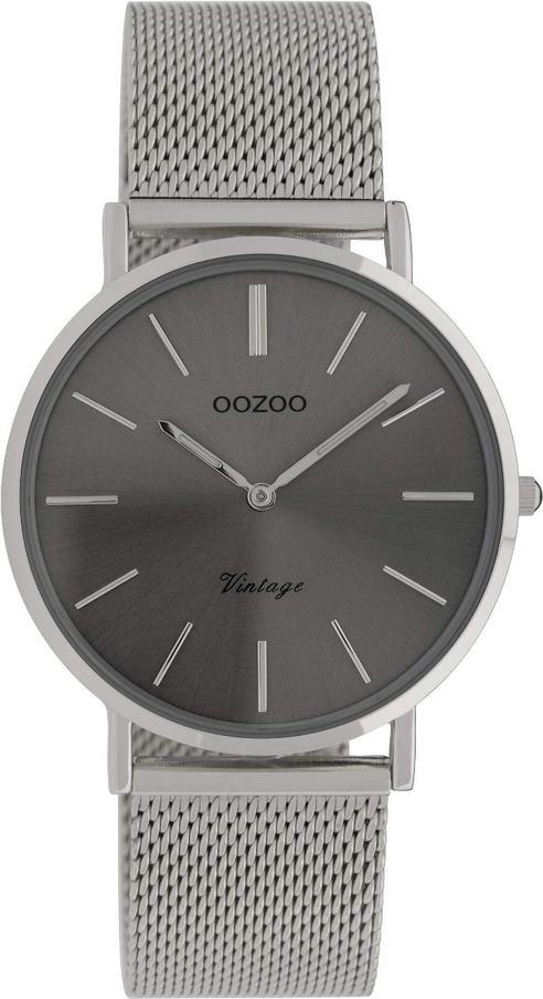 Oozoo náramkové hodinky strieborné z nehrdzavejúcej ocele C9938A Vintage série dámske analógové Quartz hodinky UOC9938A