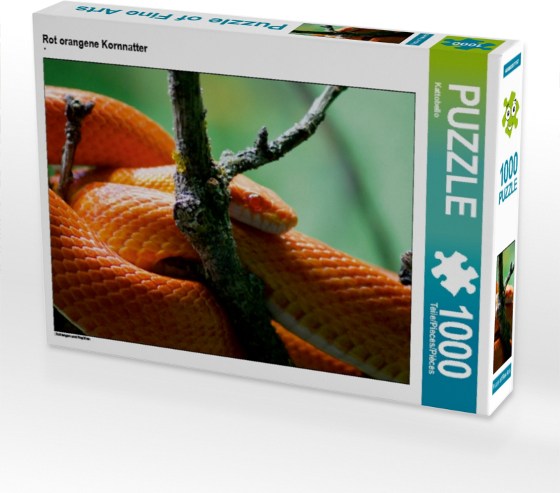 Calvendo Rot orangene Kornnatter 1000 Teile Puzzle quer 640x480mm, CALVENDO; 7315348