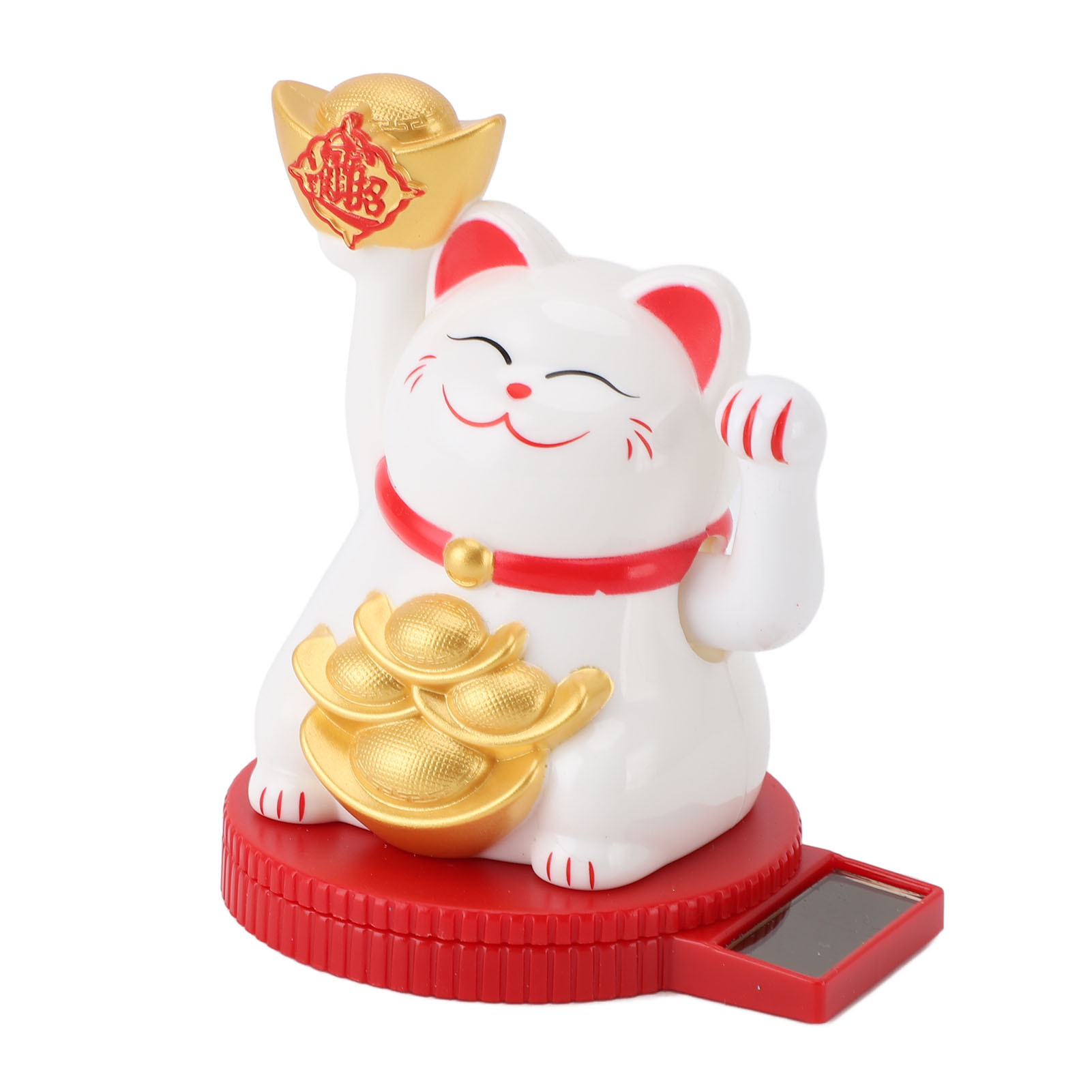 Cocosity Solar-Glückskatze, Solar-Katzen-Dekoration, Glückskatzen-Statue, rotierende Solar-Glückskatze, solarbetriebene Glückskatze, Solar-Glückskatzen-Statue