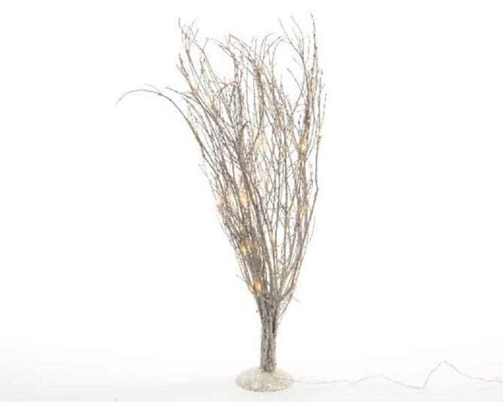 Kaemingk LED Schneestrauch weiß Schneezweig mit LED Höhe 65 cm