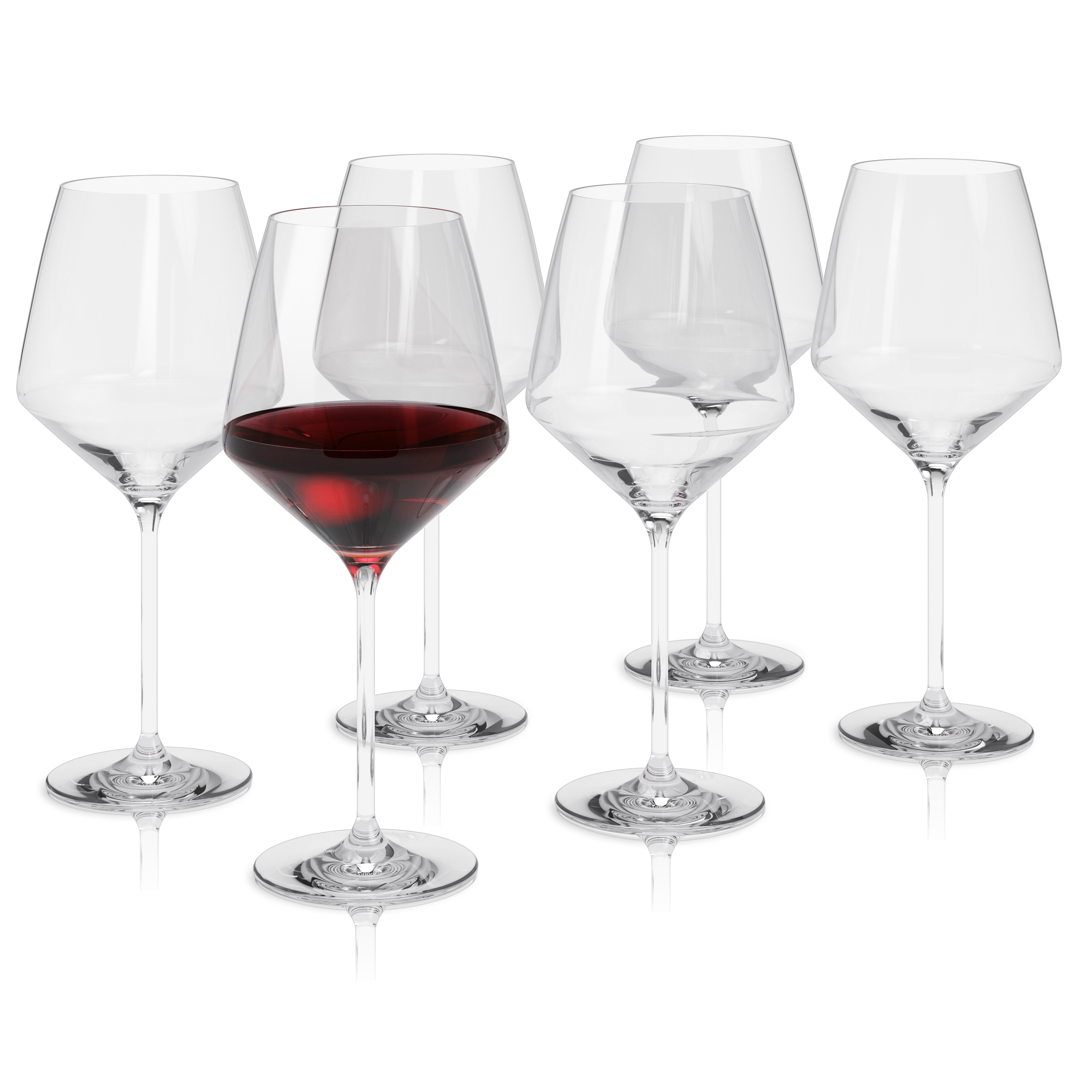 Eva Trio Legio Nova Glas Wijn Bourgogne 650 ml Set van 6 Stuks 541202