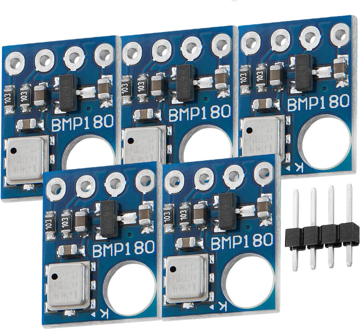 AZDelivery AZ-Delivery Sensoren GY-68 BMP180 Barometrischer Luftdruck und Temperatur Sensor, 5x BMP180 B 1-6