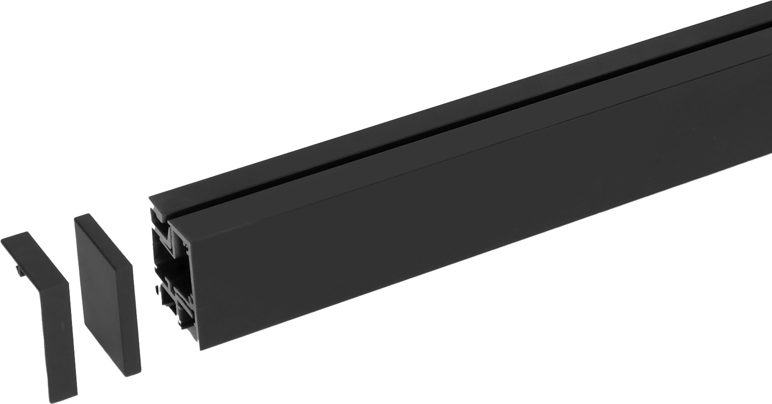 Kesseböhmer Linero Mosaiq Relingsystem Küchenreling schwarz L: 600 mm 126969