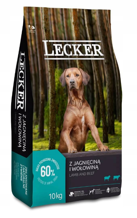 Lecker mit Lamm- und Rindfleisch - Trockenfutter für ausgewachsene Hunde aller Rassen mit Lamm- und Rindfleisch 10kg