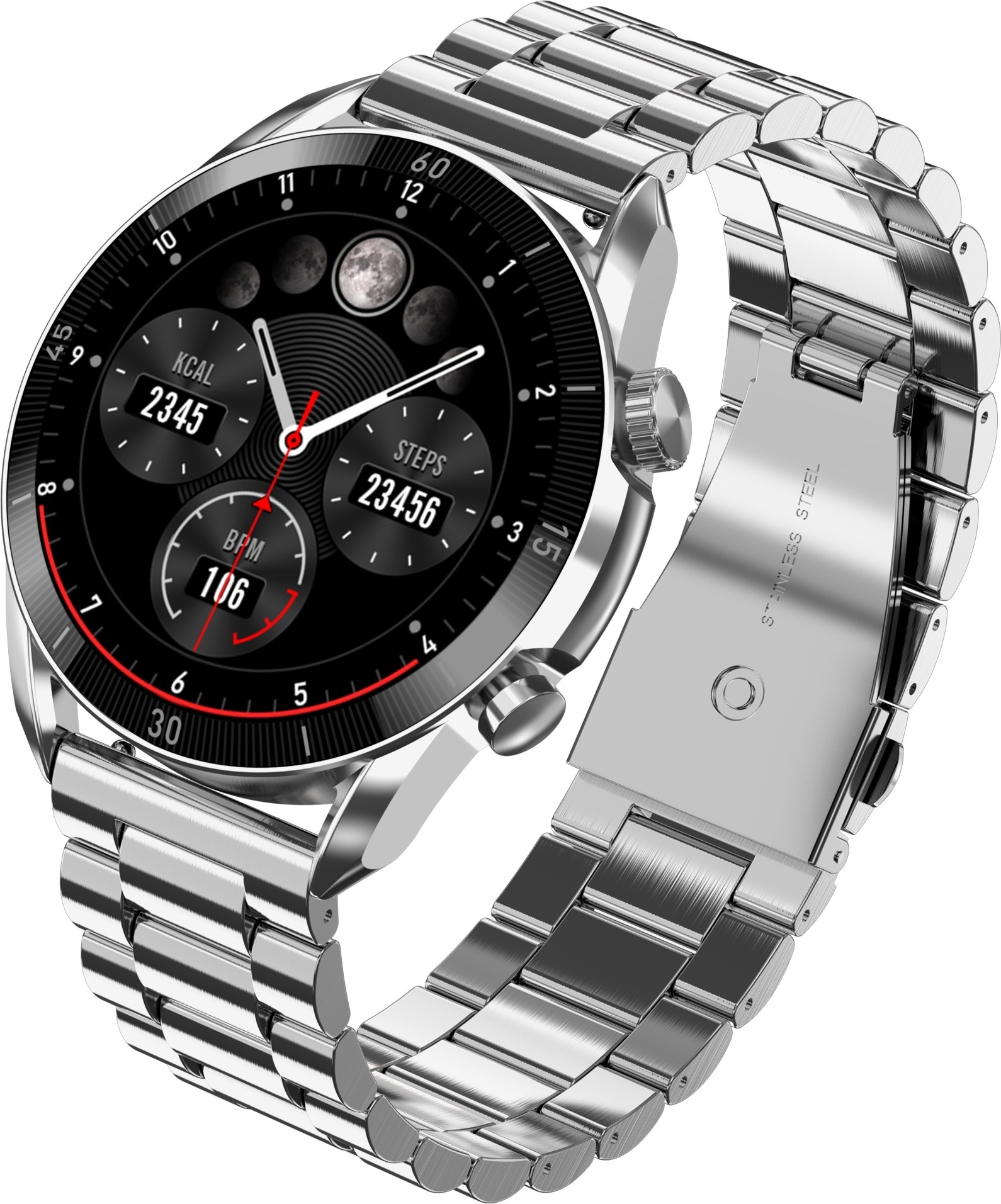 Garett Electronics Herren-Smartwatch Garett V10 Silber Stahl Garett-5904238485606