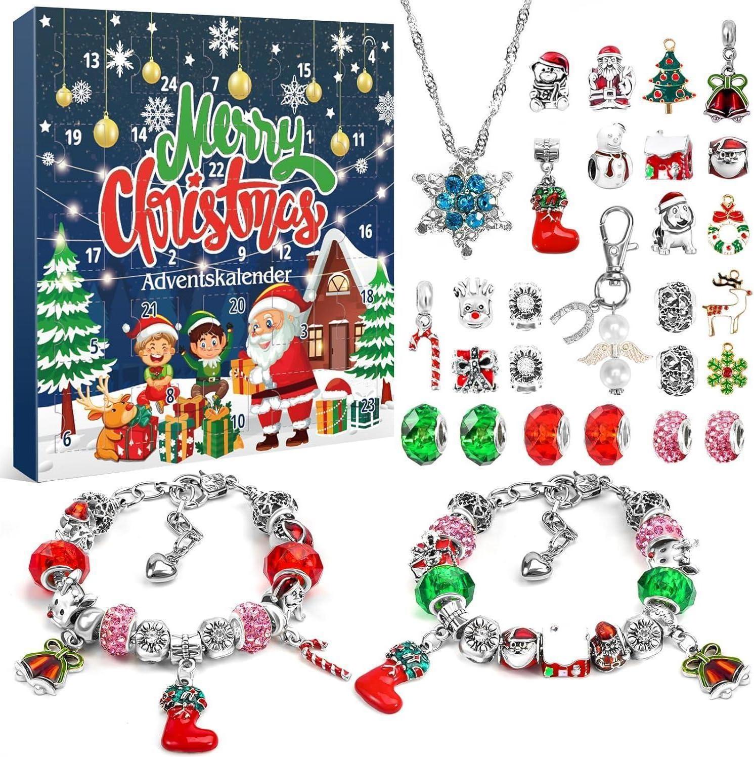 ZOOI Adventný kalendár Dievčatá Šperky Remeselná sada 24 kusov Vianočný darček