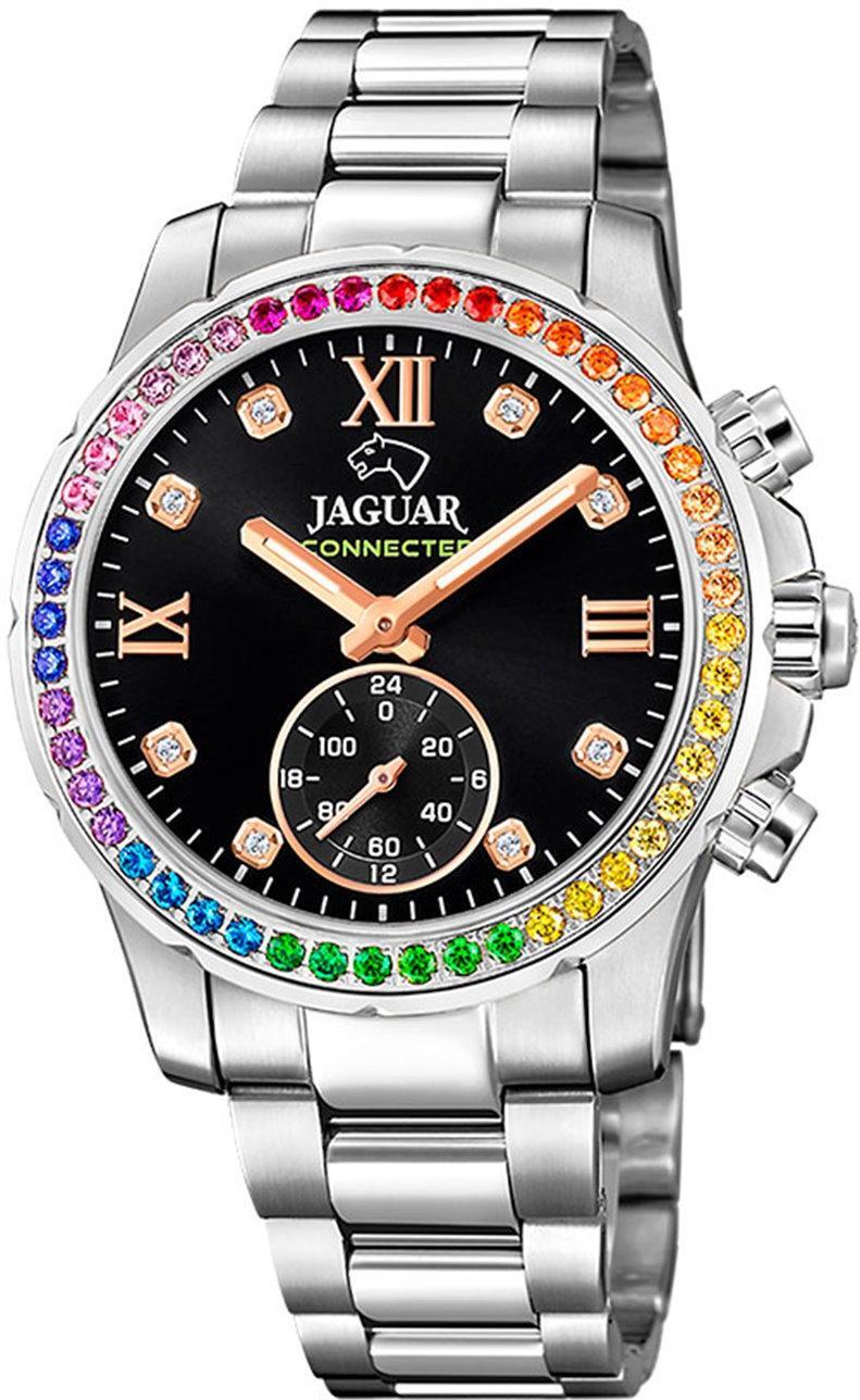 Jaguar Dámske multifunkčné hodinky Pripojené športové elegantné z nehrdzavejúcej ocele strieborné UJ980/5
