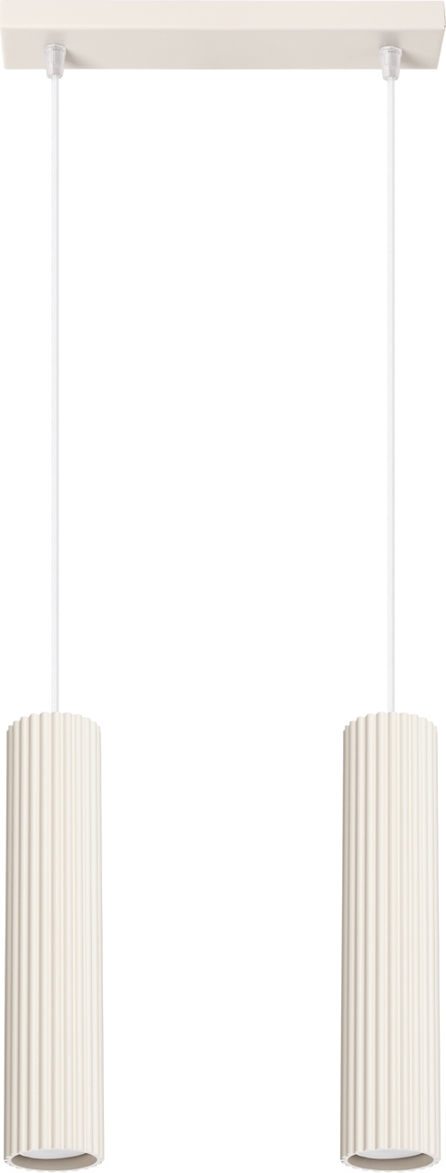 Pendelleuchte KARBON 2 beige 2xGU10 10W Aluminium 90x6.5x30cm Sollux Lighting