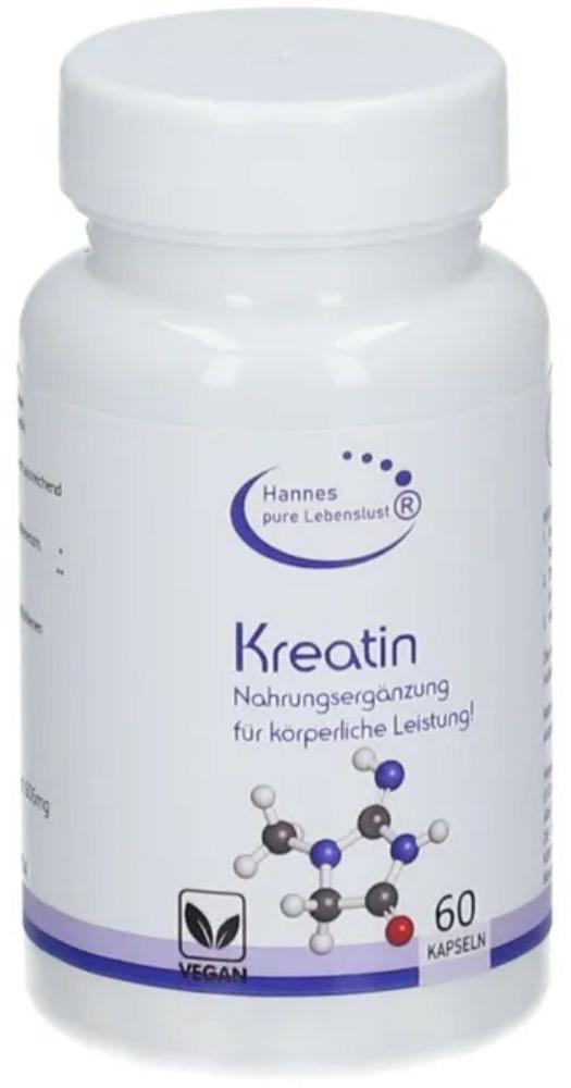 G & M Naturwaren Import GmbH & Co. KG Hannes pure Lebenslust Kreatin Kapseln für körperliche Leistung, 60 St. Kapseln 01449274